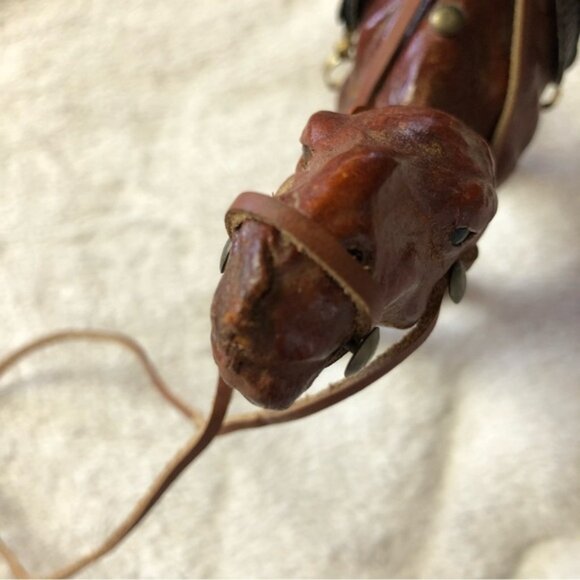 Vintage Handcrafted Leather Wrapped Camel Figurine - Picture 6 of 15